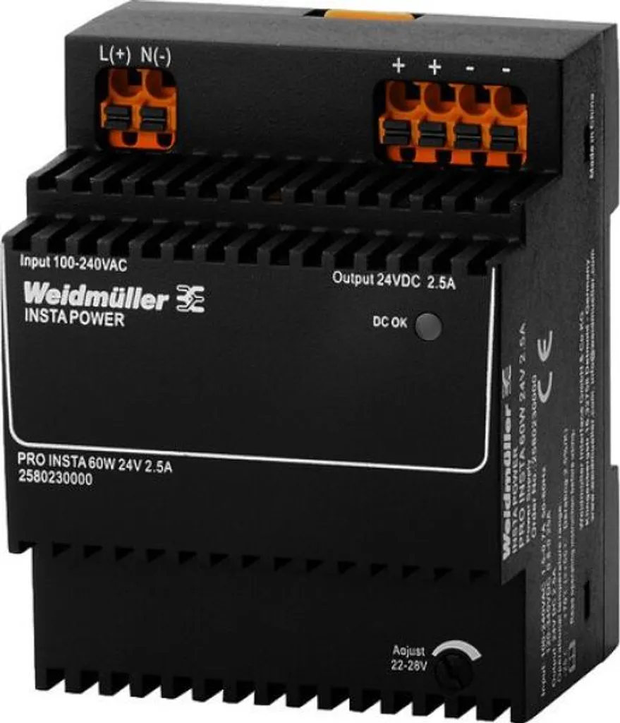 Alimentation 24V 60W PROINSTA60W : finissez-en avec les chutes de tension