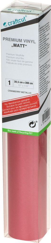 craftcut M70 Plotterfolie matt CRANBERRY-METALLIC 30,5 x 300 cm
