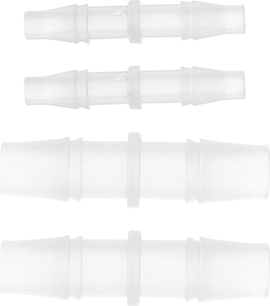 Vakuum-Schlauchverbinder 3/16" 3/8" 4 Stück 2 Größen von Kunststoff-Schlauchstutzen-Sortiment PP Transparent 1 Set