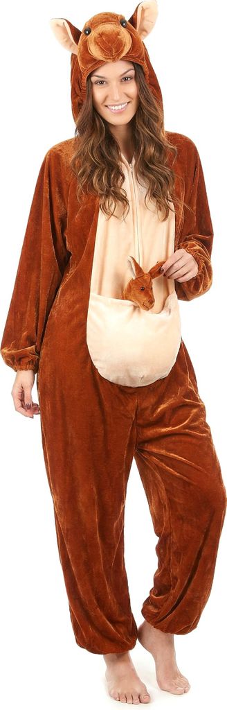 Känguru Plüsch Overall Karneval Fasching Kostüm bis 58/60