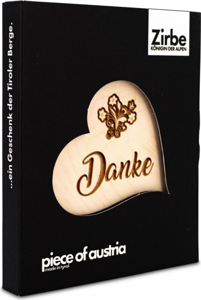 Zirbenherz Mini Danke