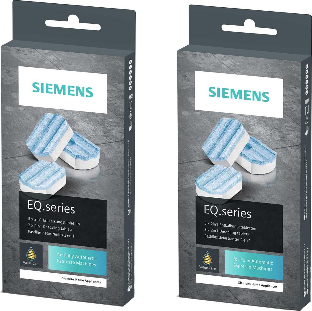 SIEMENS TZ80002 2 x 3 Stück Entkalkungstabletten für alle EQ + surpresso Kaffeevollautomaten