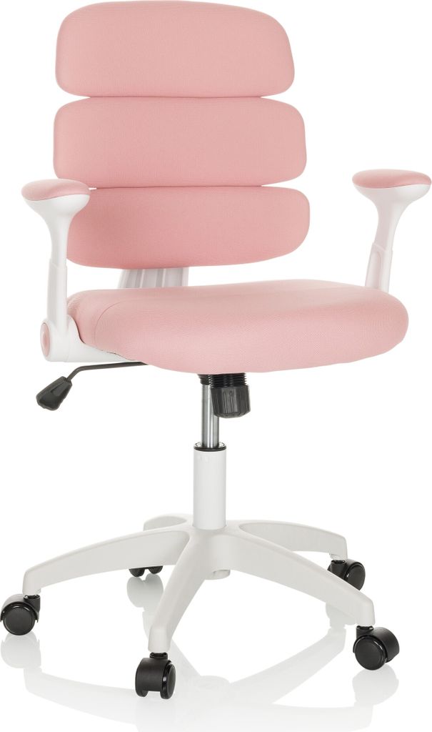 hjh OFFICE Kinderdrehstuhl KID ERGOLINO W Schreibtischstuhl für Kinder höhenverstellbar mit Armlehnen Stoff