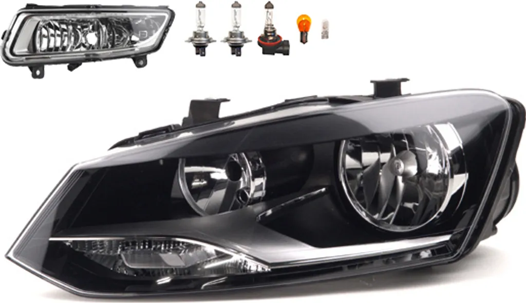 Fari Alogeni Johns VW Polo 6R 09-14 H7 H7 + Fendinebbia 6R1941007E/F