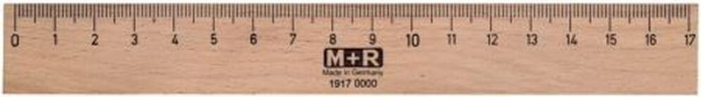 M+R Holzlineal 170 mm Buche mit Metalleinlage