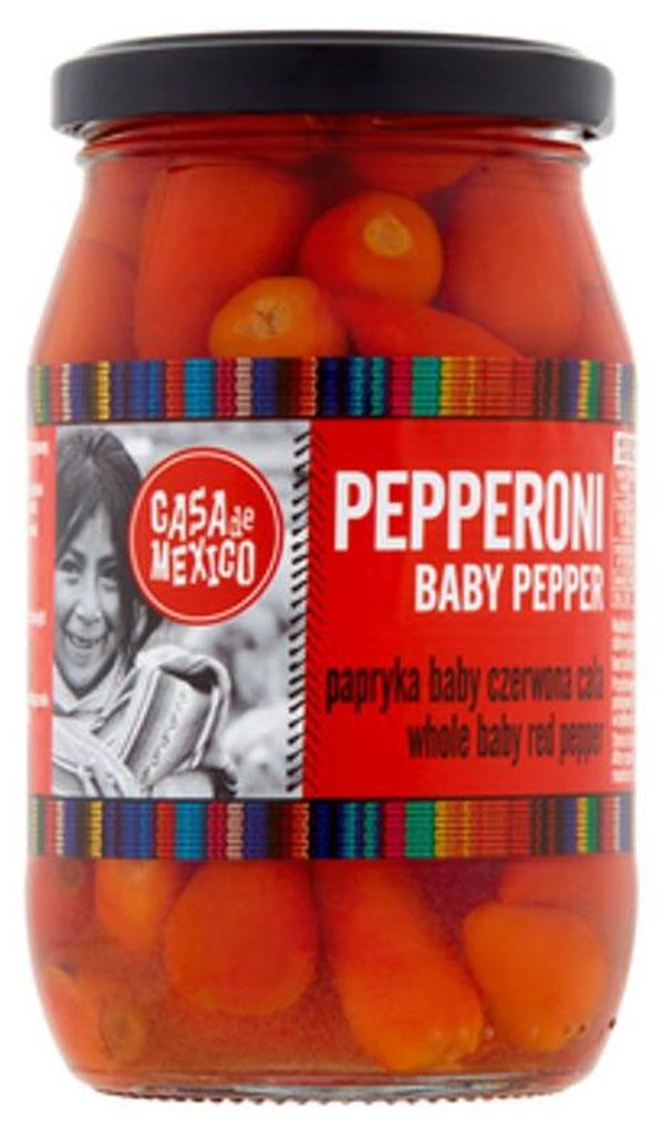 Casa de Mexico papryka pepperoni czerwona baby 325g Zdjęcie produktu 