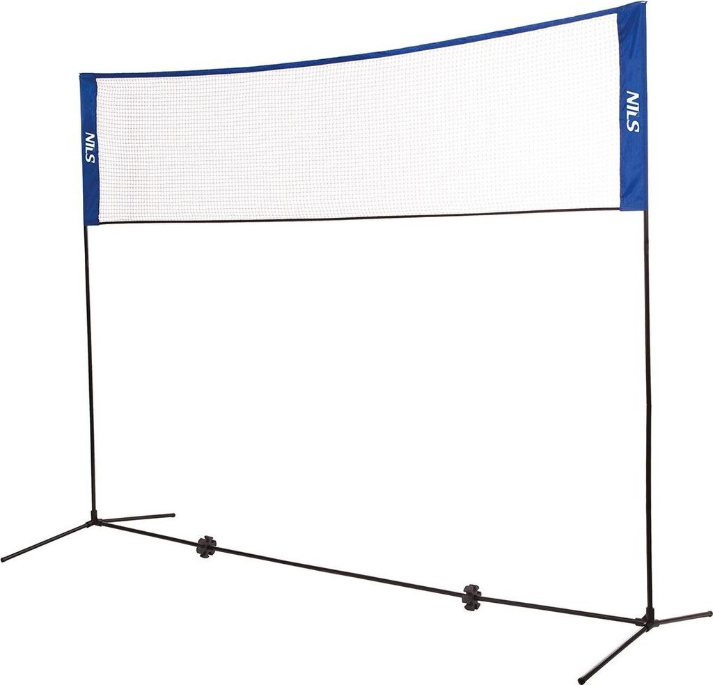 A portable sports net system for outdoor use.