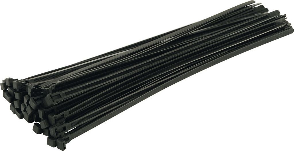 Hm Kabelbinder Lösbar 7,6 X 370 Mm (50 Stk.) Schwarz, Uv-Stabil