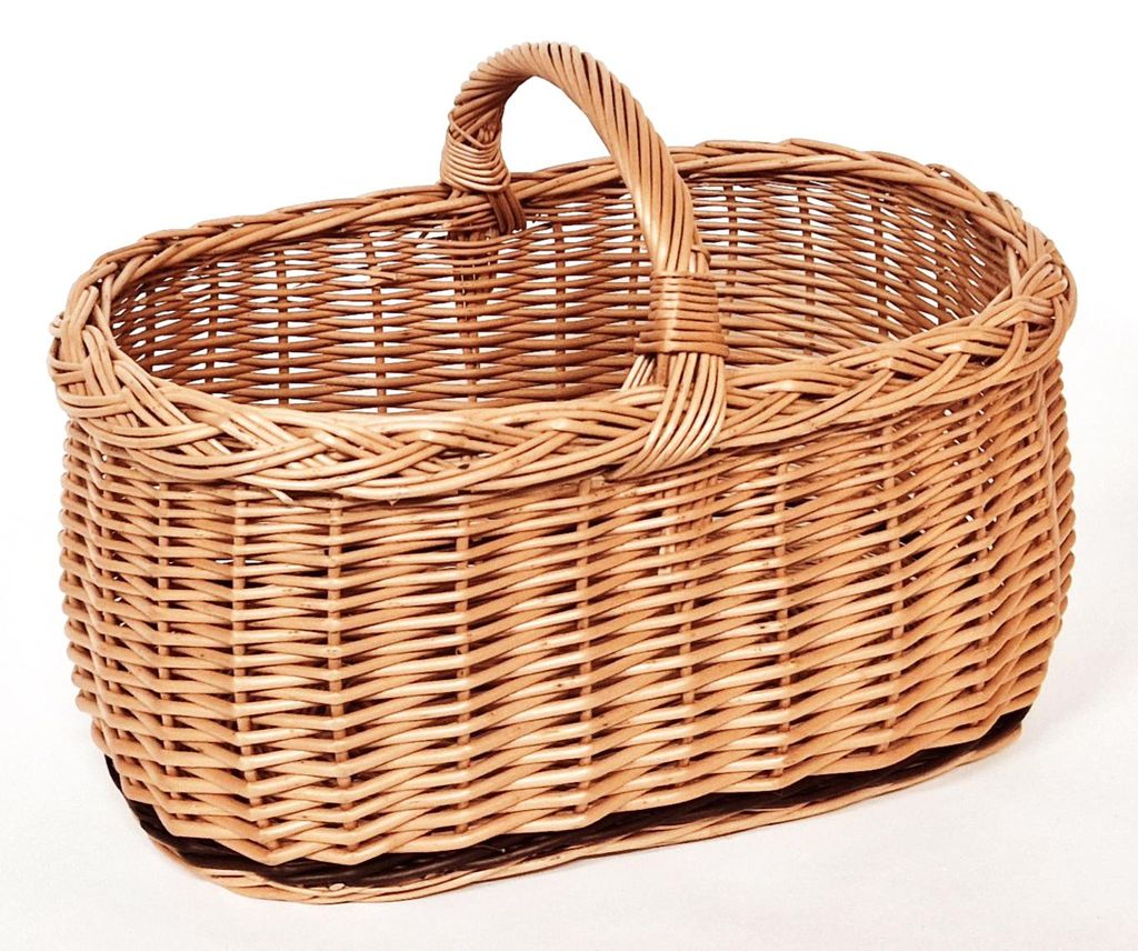 Einkaufskorb Pilzkorb Autokorb aus Weide 45 x 28 cm Produktbild 