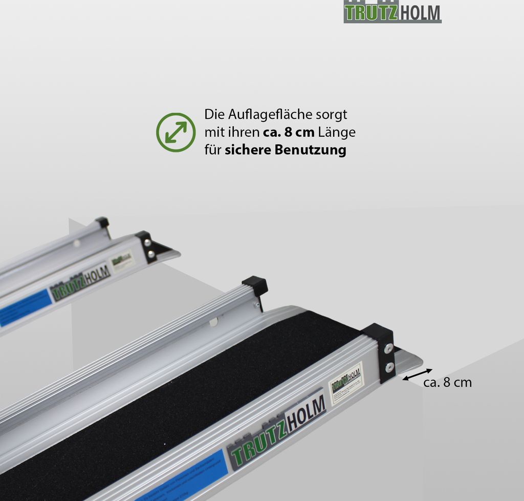 TRUTZHOLM 2 x Teleskoprampe 105-183cm Traglast 272 Alu grau Produktbild 7