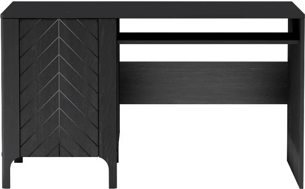 Bureau d'ordinateur MARCIA noir style sobre pour bureau et chambre