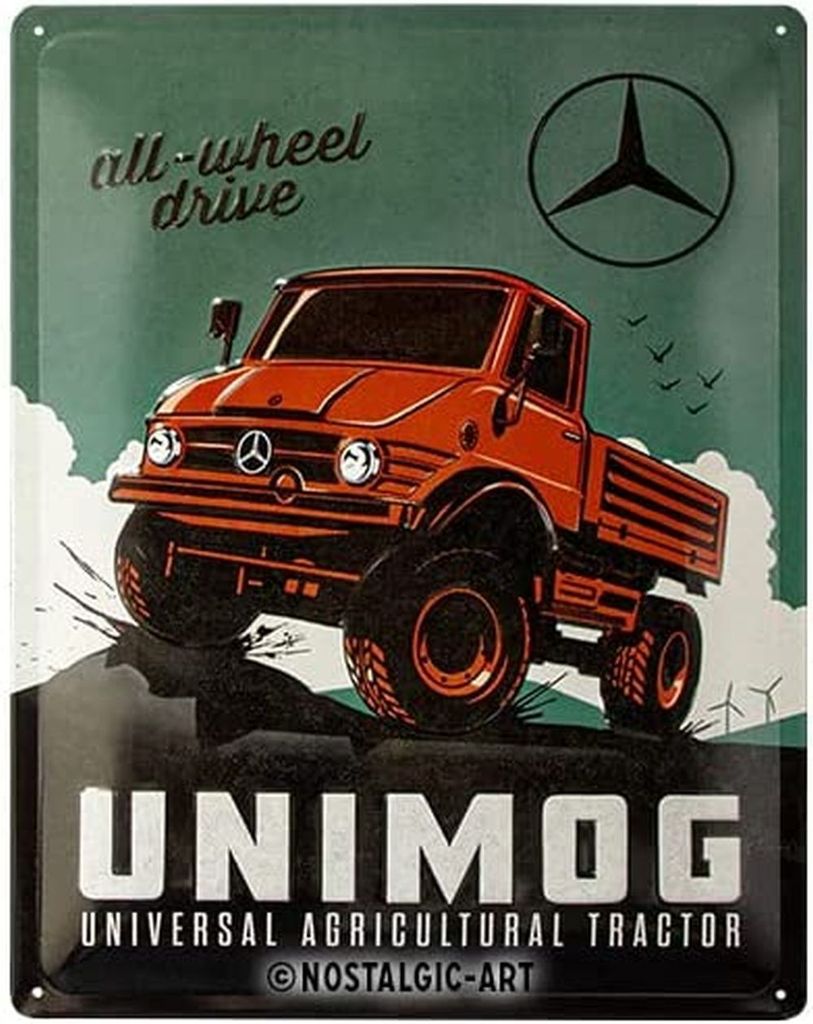 Insegna di latta Mercedes-Benz Unimog Immagine del prodotto 