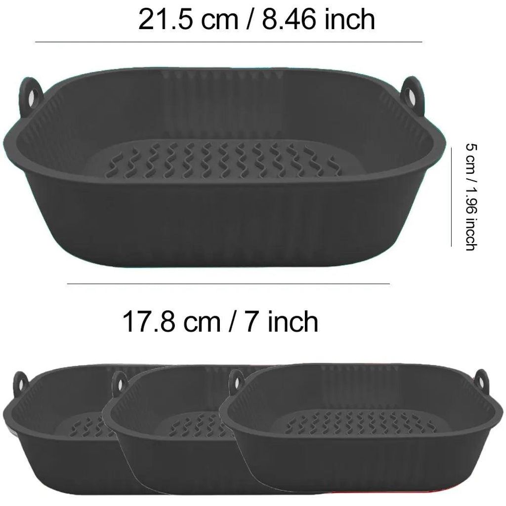XXL Wiederverwendbare Silikoneinlagen für Luftfritteusen, Produktbild 