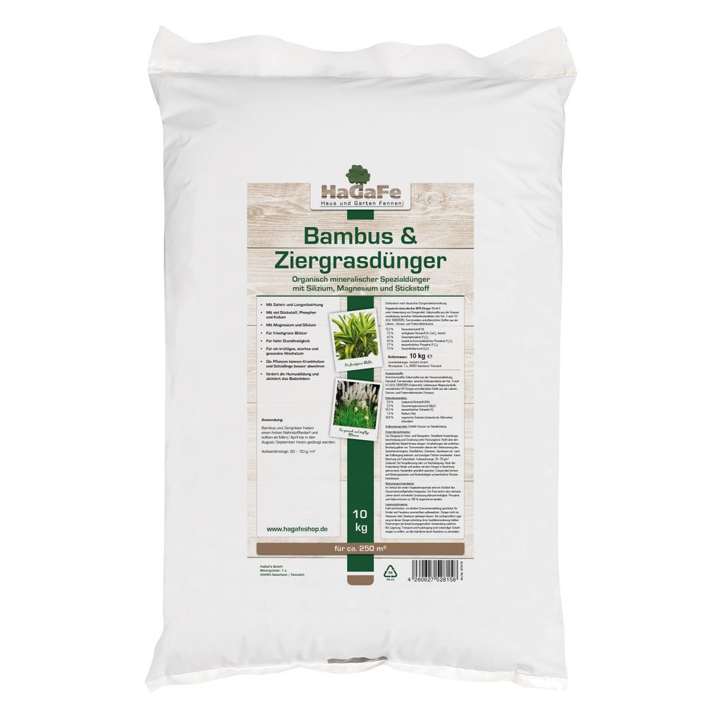 HaGaFe Bambusdünger, Ziergrasdünger, 1 x 10kg, Produktbild 