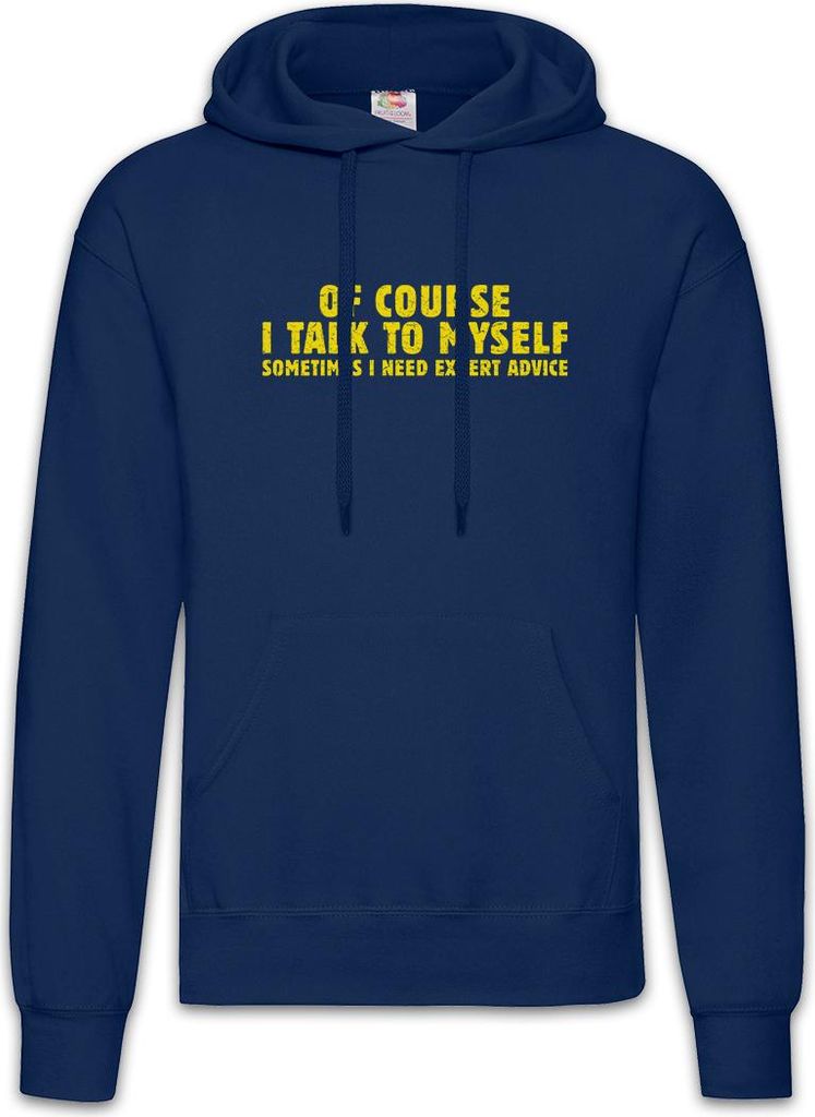 Urban Backwoods I Talk To Myself, Herren Hoodie, Farbe: Navy, Größe: L