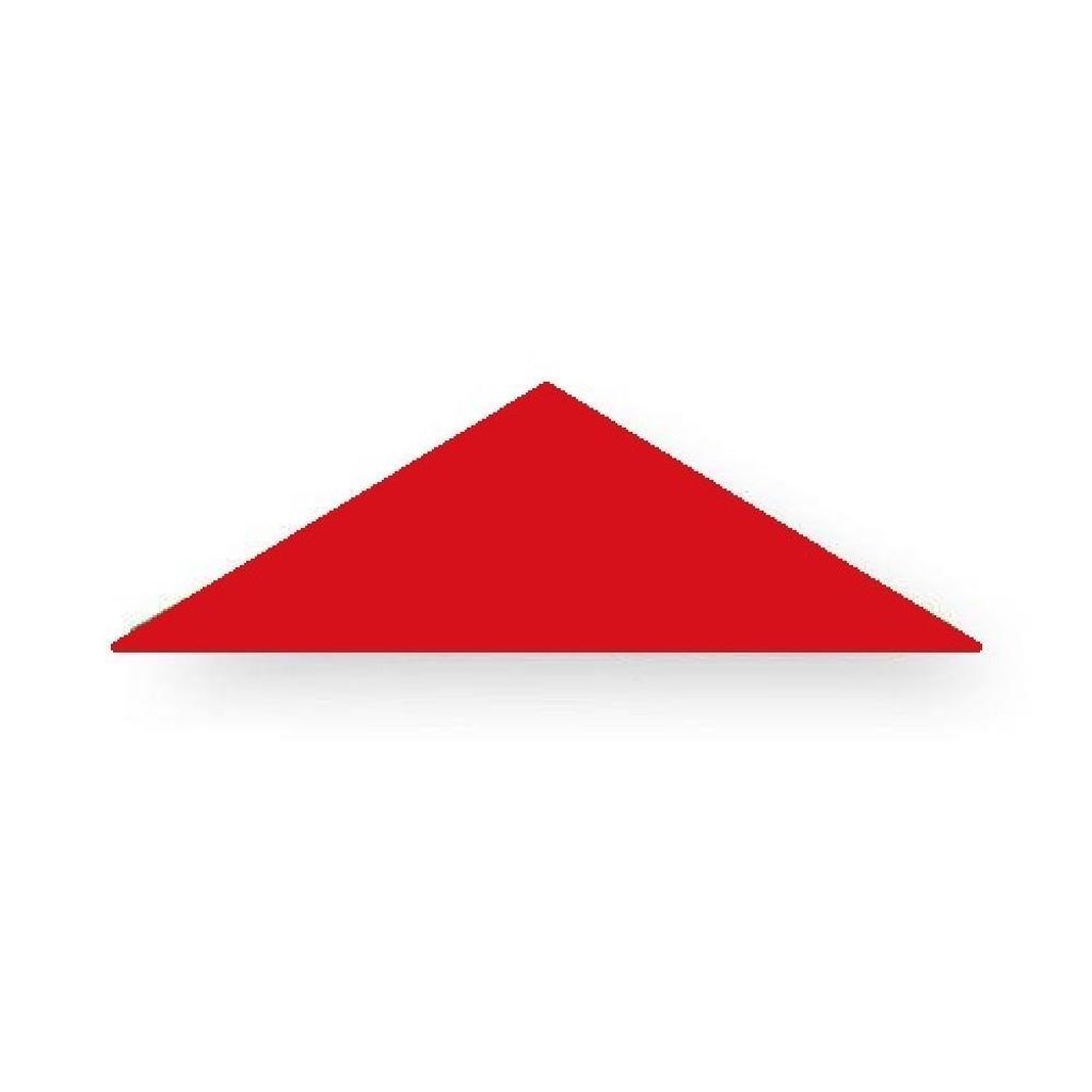 SINA Legematerial stumpfwinklig gleichschenkliges Dreieck in 4 Farben - Menge 24 Stück (rot)