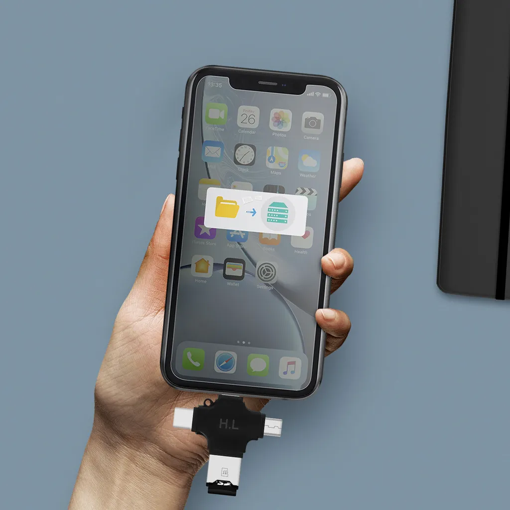 Solution Transfert Carte Micro-SD pour Smartphone et PC USB-C Noir - 6