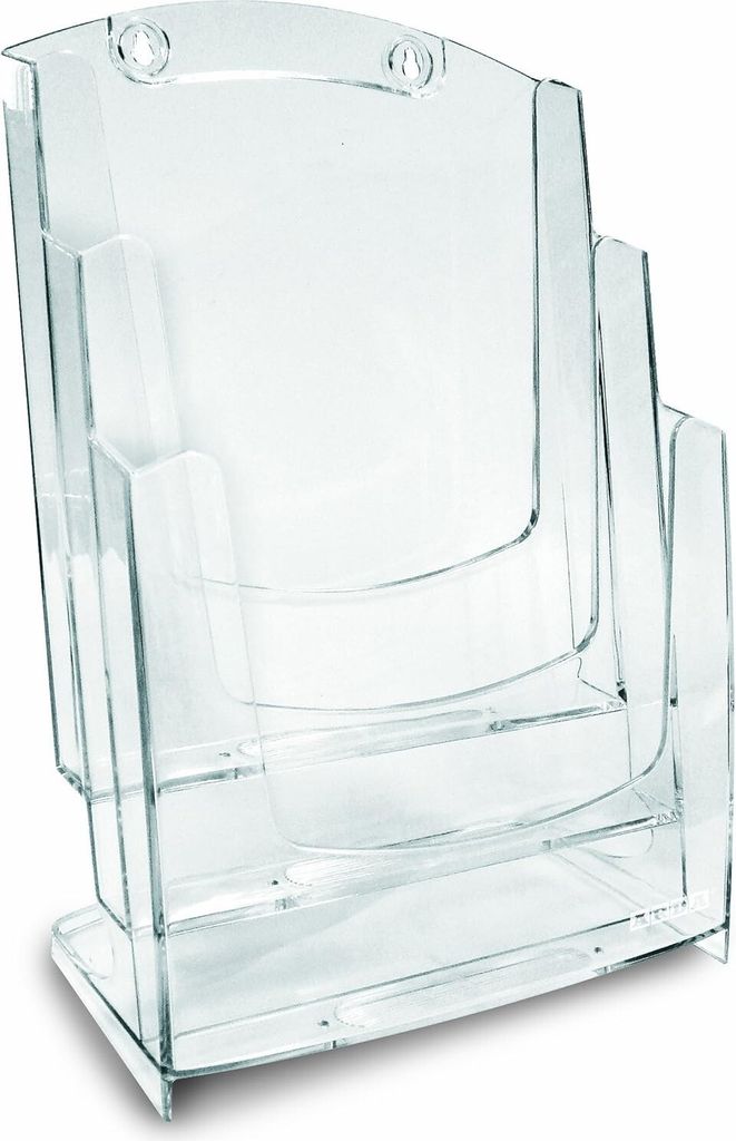 ARDA 70A43 Prospektständer 3 Regale Transparent