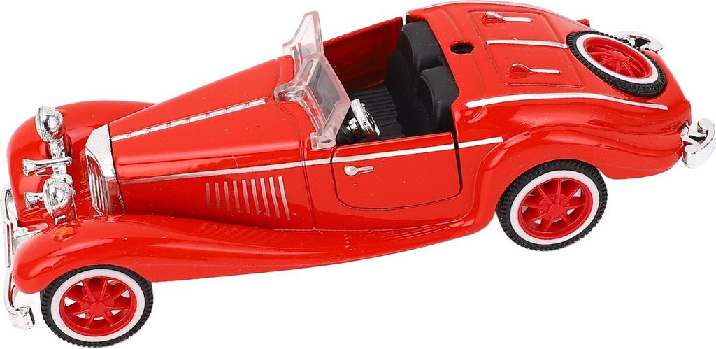 1:32 Maßstab Vintage Cabrio Auto Modell Legierung Druckguss Spielzeug für Kinder Geburtstagsgeschenk Rot