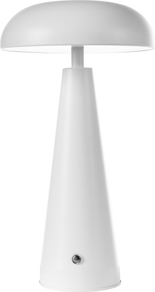 BELIANI Kabellose Tischlampe Weiß Metall Kabellos Wiederaufladbar Akku Touch Funktion LED Dimmer Dimmfunktion USB Kabel Tischleuchte Modernes Design