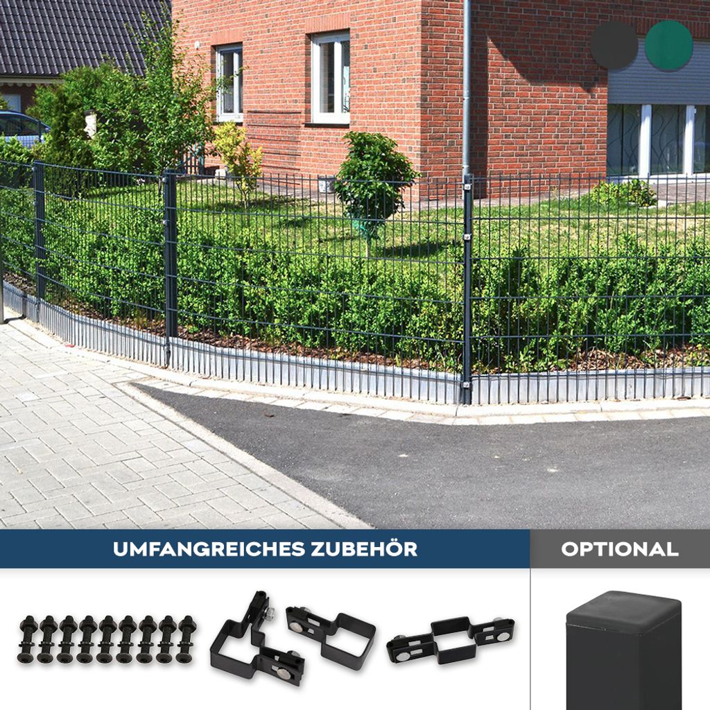 Doppelstabmattenzaun inkl. Eckpfosten Kaufland.de