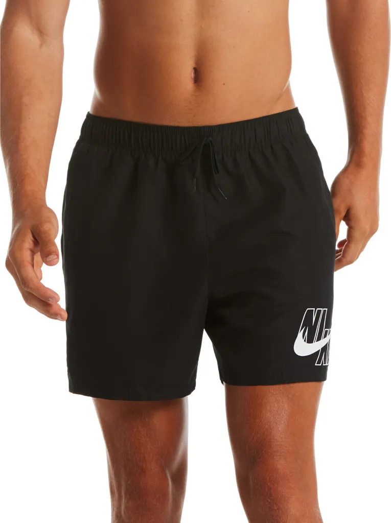 Short de Bain Homme Noir Nike Swim 5 Volley en Taille XXL Confortable