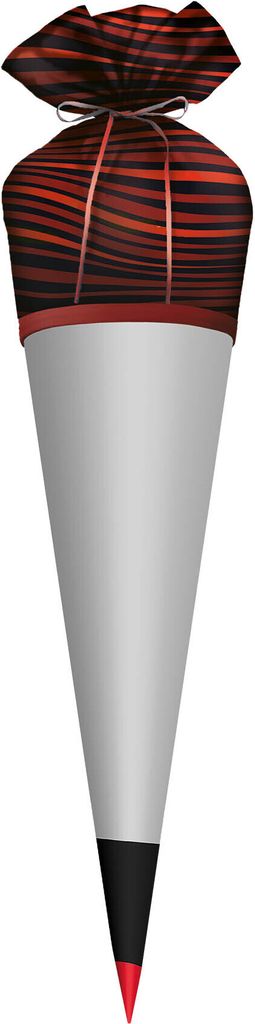 ROTH Stoffbezug mit Satinschleife, schwarz, 70 cm