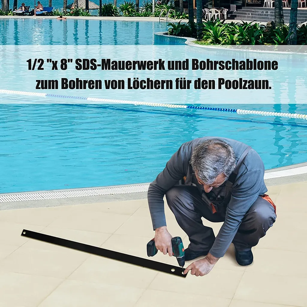 Barriera Sicurezza Piscina COSTWAY 3.6m - Alluminio e Rete Trasparente - 6