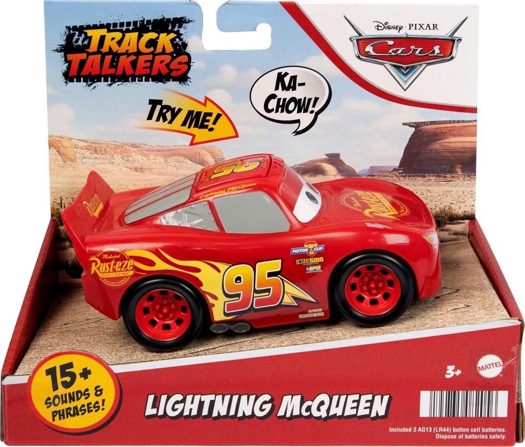 Disney Pixar Cars Track Talkers Lightning McQueen, Auto, 3 Jahr(e), LR44, Kunststoff, Rot