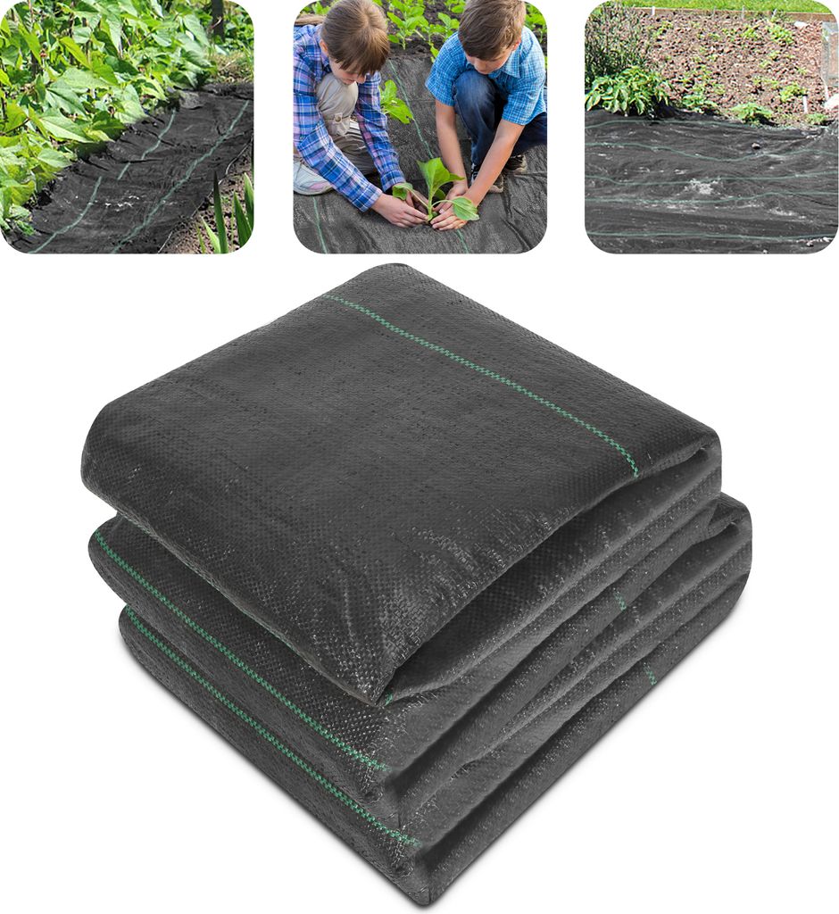Tessuto anti-erbacce da giardino 1 m x 10 m, 90 g/m², telo Immagine del prodotto 