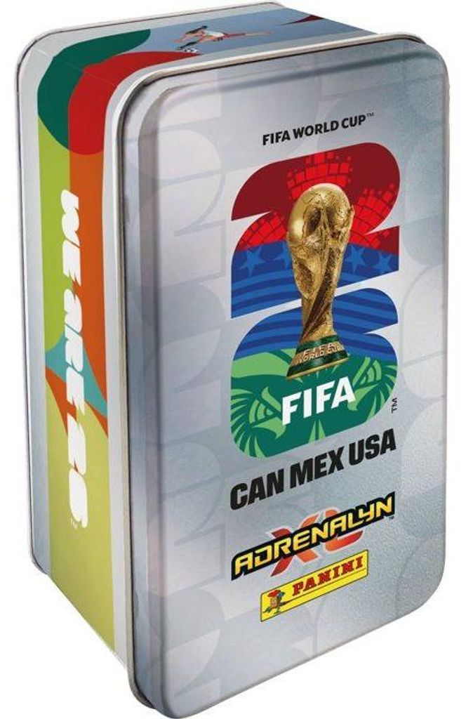 PANINI FIFA WM 2026 TCG Metalldose, 8 Booster Packs, 64 Produktbild 