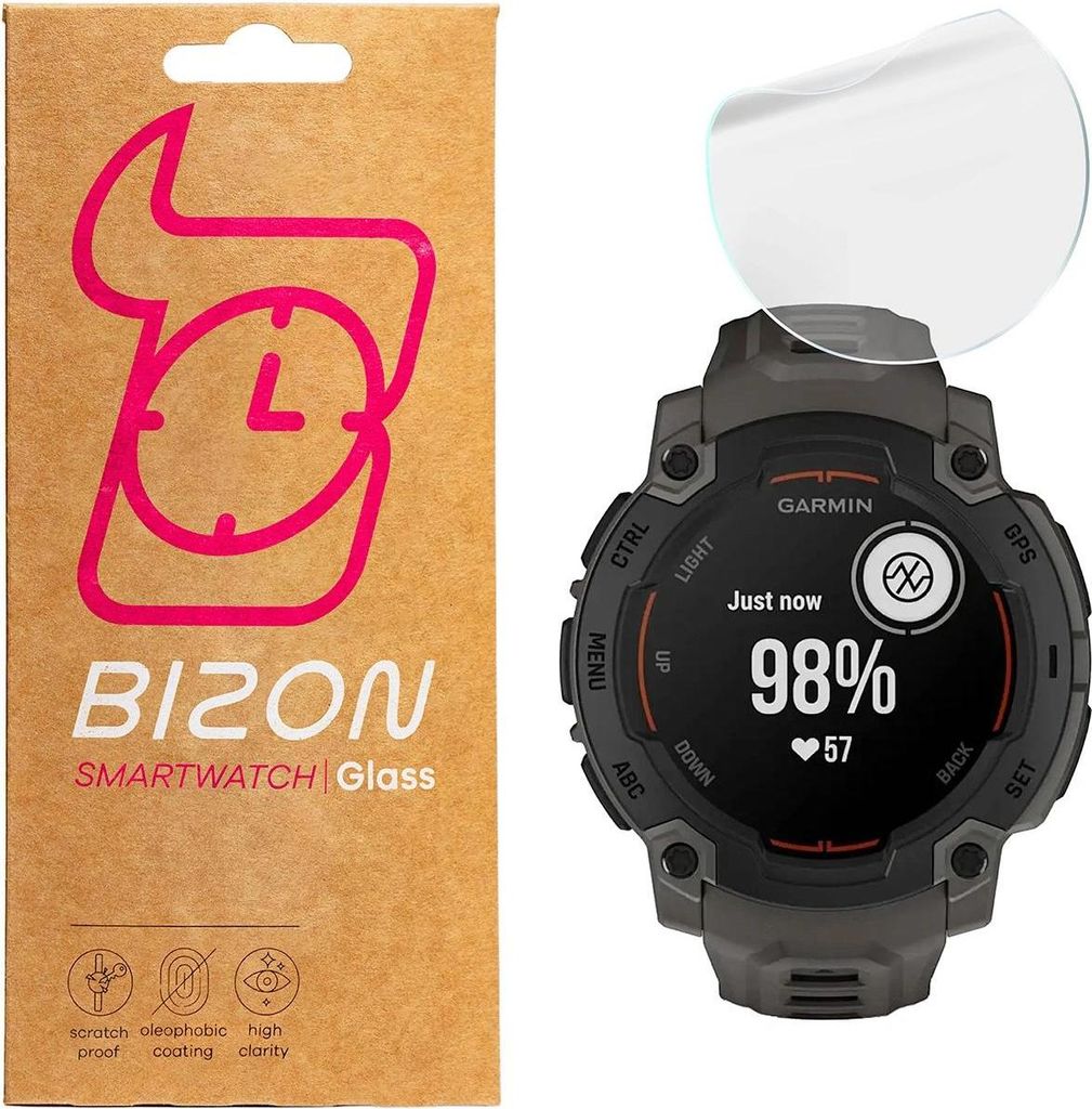 Folia hydrożelowa na ekran Bizon Glass Watch Hydrogel do Garmin Instinct E 45 mm, 2 sztuki