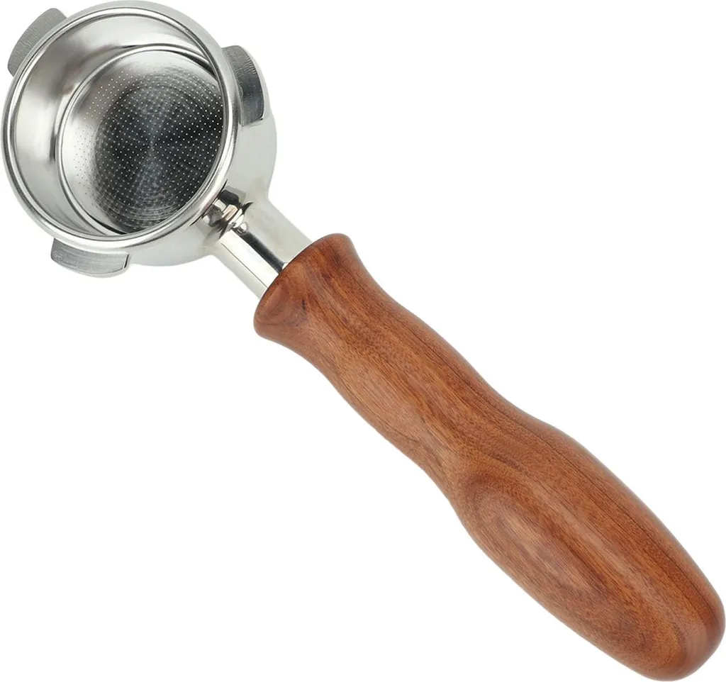 Portafiltre à café 54mm inox et bois Mkuruti compatible Breville 8 D