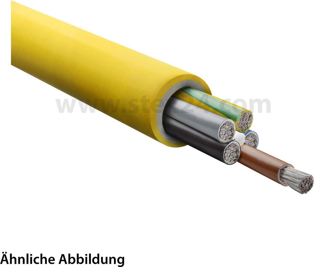 HELU KABEL NSSHÖU-J 5G10mm² schwere Gummischlauchleitung AD 30,0mm Nennspannung Uo/U 600V/1000V - 1 Meter