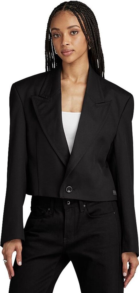 G-star Cropped Blazer Schwarz S Frau Schwarz S