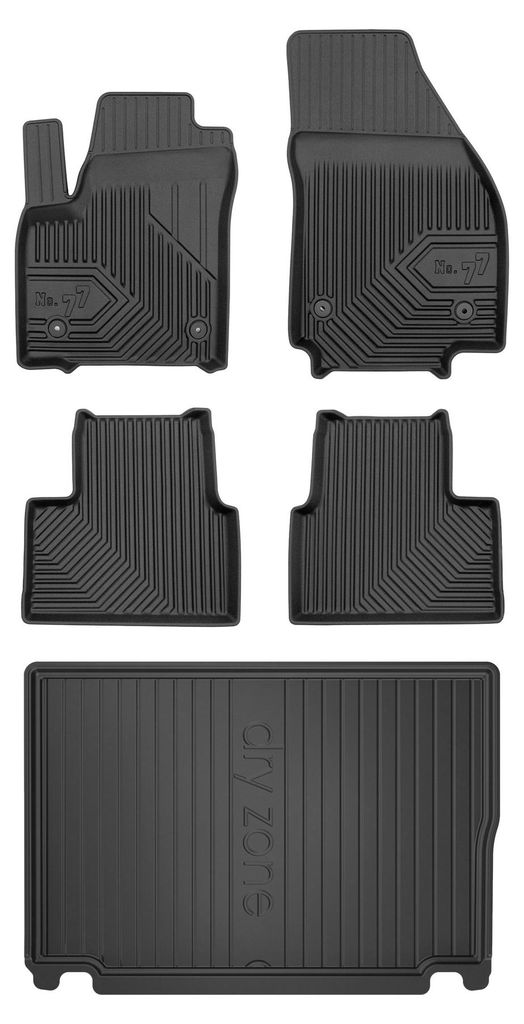 Tapis en caoutchouc + bac de coffre pour Opel Meriva B Image du produit 