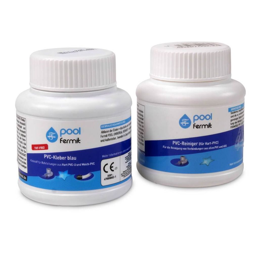 SET> Fermit PVC-Kleber blau + Reiniger je 125 ml Produktbild 
