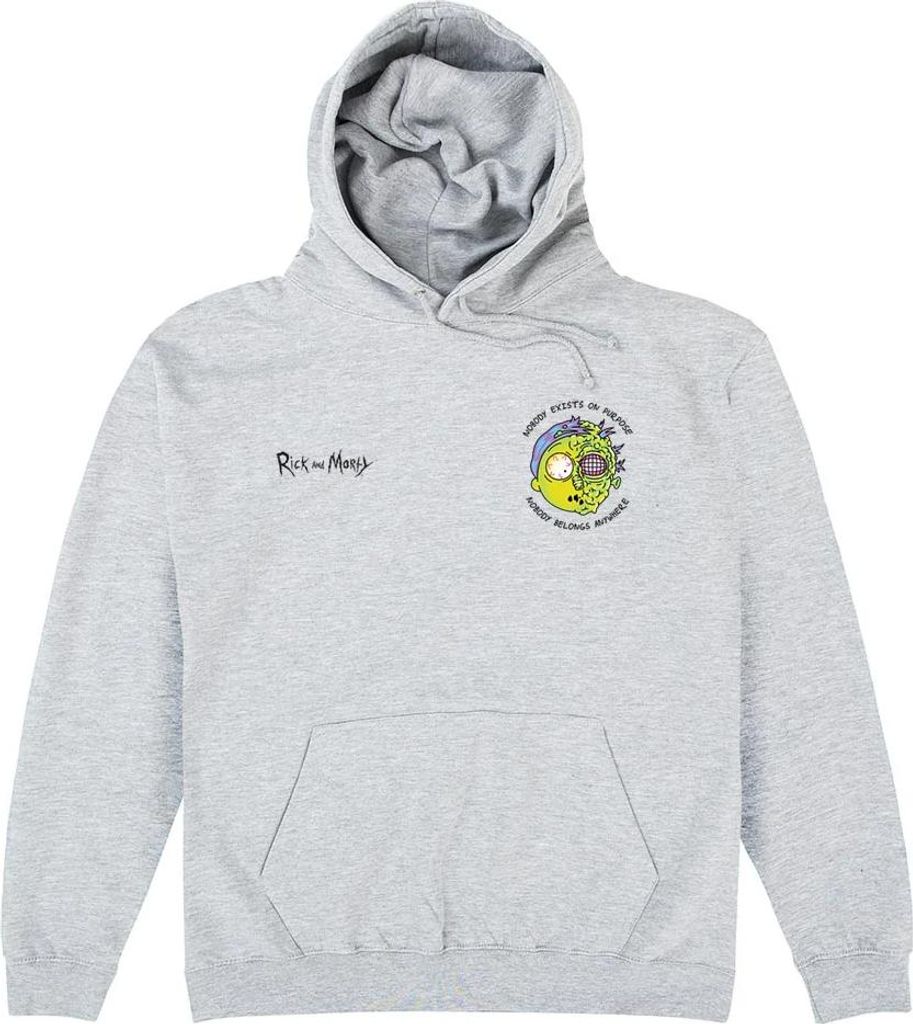 Rick And Morty - "Nobody Exists" Kapuzenpullover für Herren/Damen Uni PN876 (3XL) (Grau)