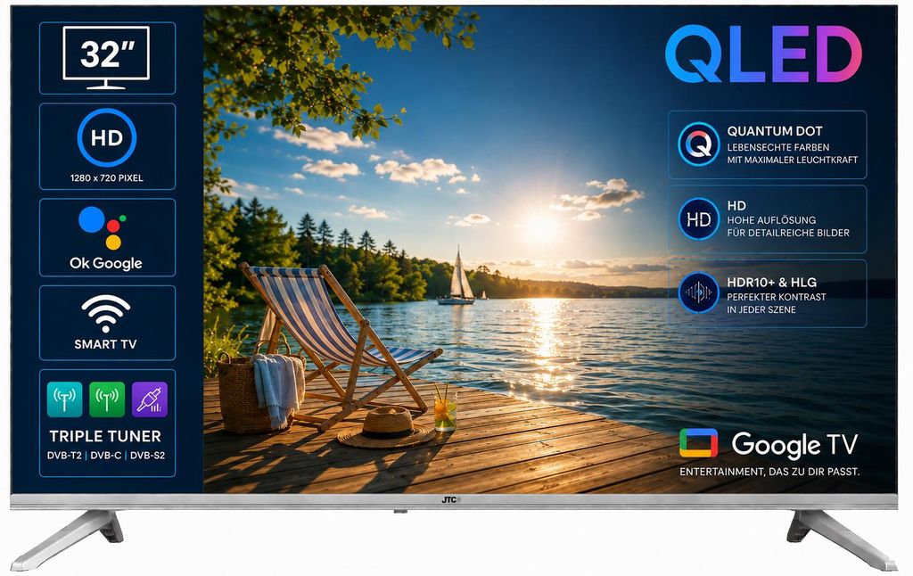 JTC-24 32 Zoll (80 cm) QLED Smart TV/Fernseher Produktbild  KI-generiertes Bild