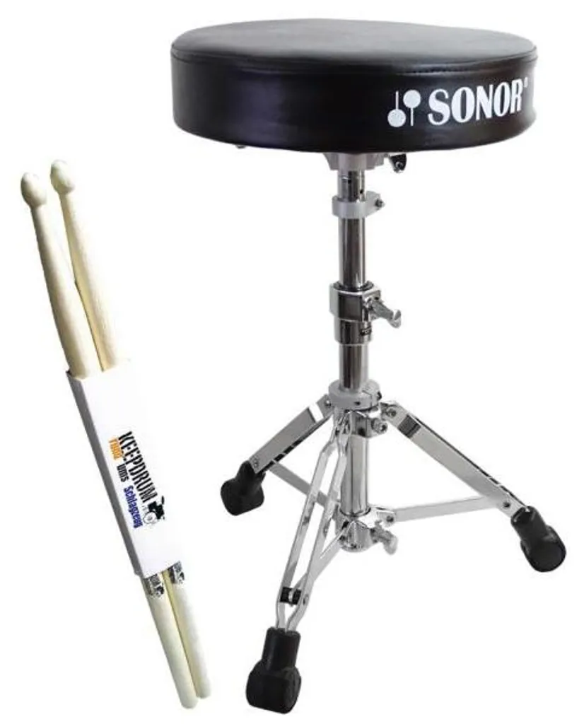 Tabouret de batterie Sonor DT-270 avec baguettes de batterie incluses