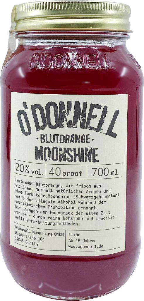 O'Donnell Moonshine - Blutorange - Sommeredition 0,7l Produktbild 