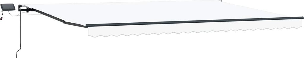 vidaXL Einziehbare Markise Weiß 500 x 350 cm Stoff