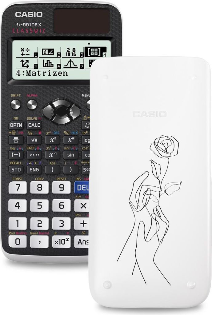 Casio FX-991DE X ClassWiz Schulrechner mit Rosen-Bedruckung (Motiv 03)