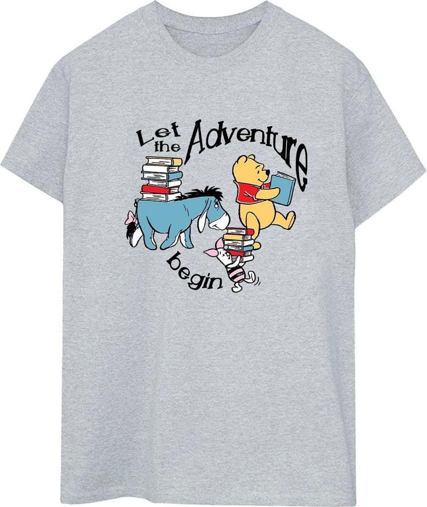 Winnie the Pooh - "Let The Adventure Begin" T-Shirt für Herren BI55170 (XL) (Sportgrau)