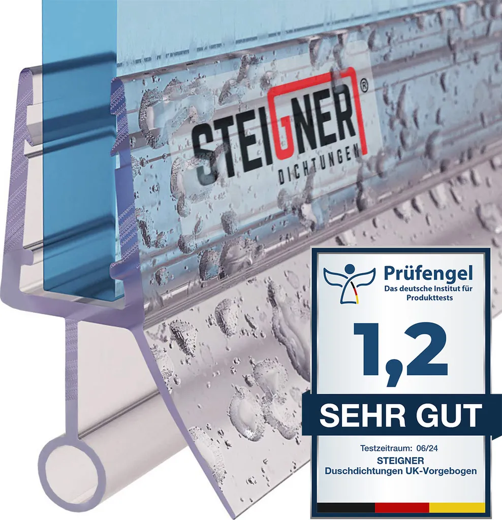 STEIGNER UK08 Guarnizione Sottoporta Doccia 190cm per Vetri 6-8mm