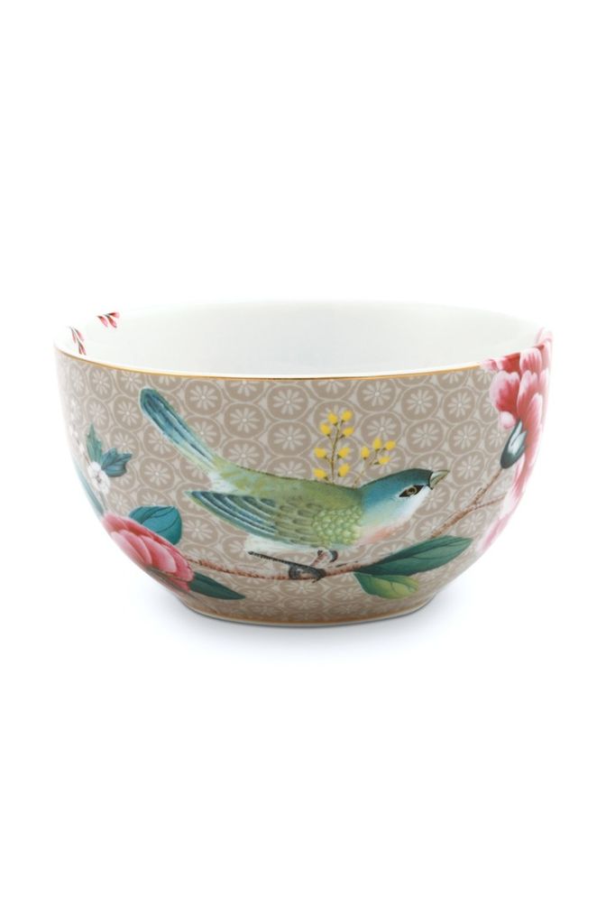 PIP STUDIO Blushing Birds Bowl khaki 12 cm Produktbild 