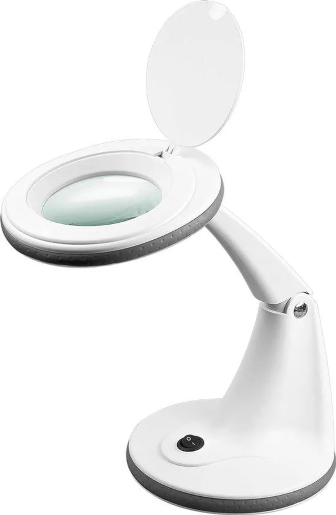 Lampe de lecture avec loupe LED 100mm pour senior et travaux manuels