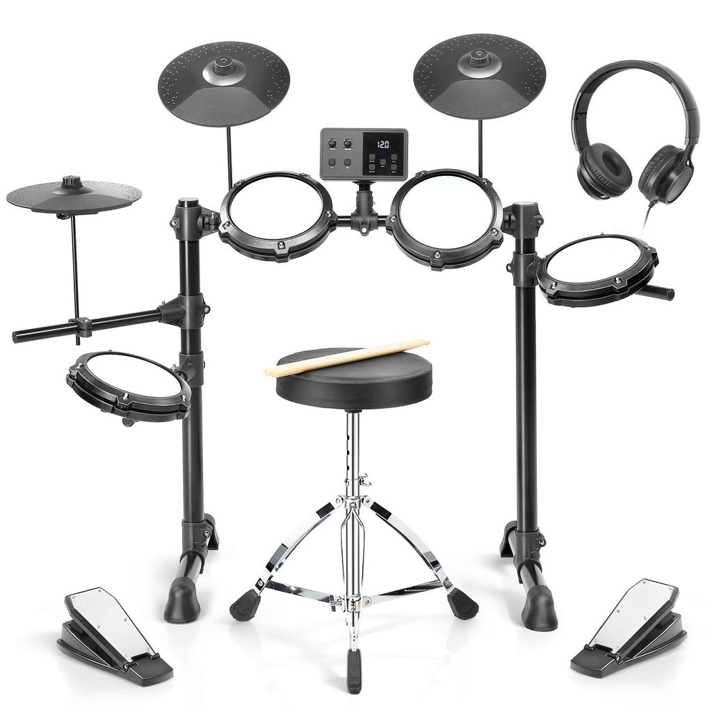 LEADZM E-Drum-Set，Komplettset, Kopfhörer Sticks Drumhocker Produktbild 
