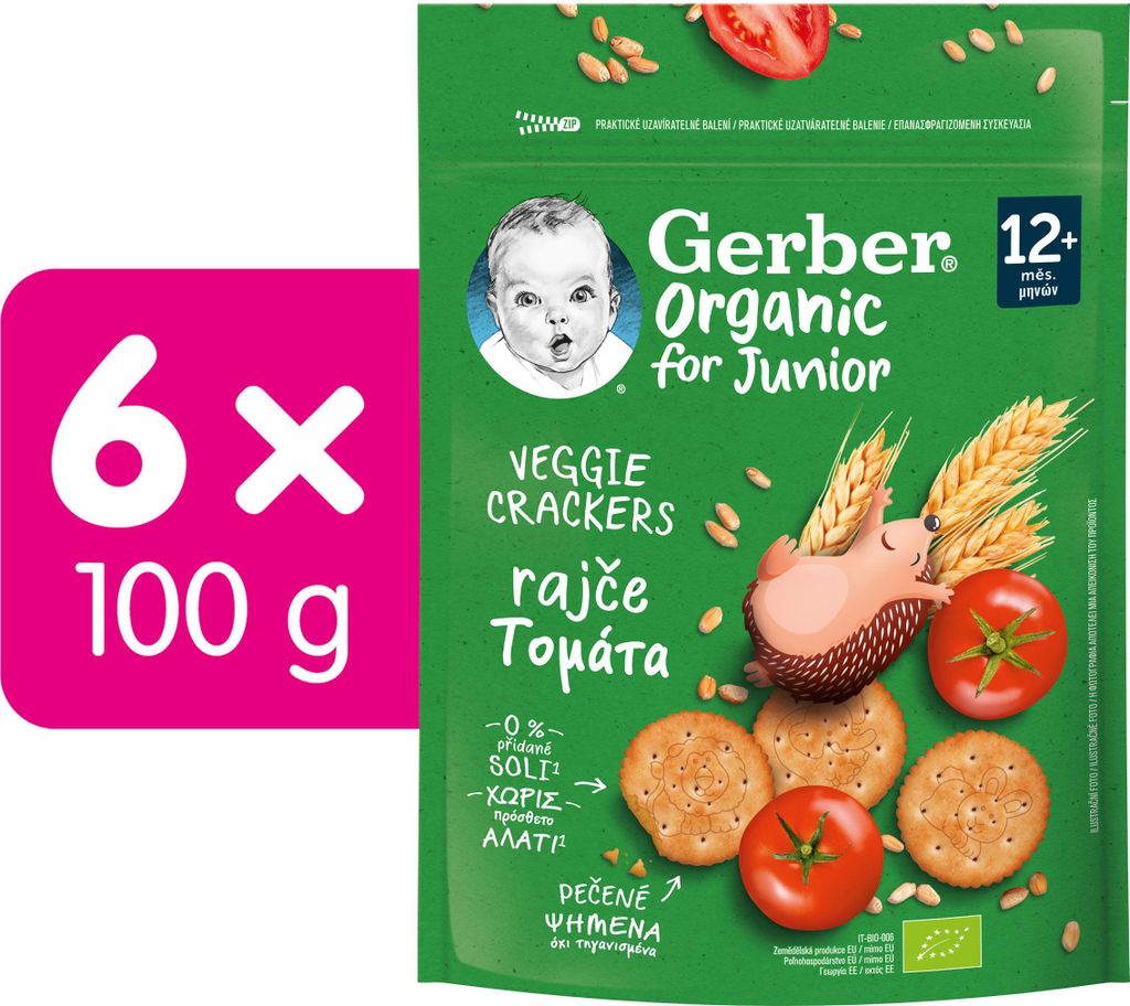 GERBER Crackersà la tomate 6×100 g Image du produit 