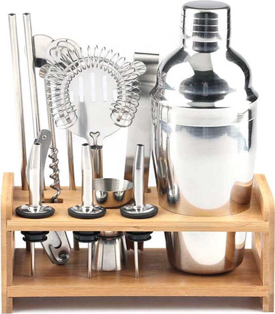 12 Stück / Set Edelstahl Cocktail Shaker Weinmischer Shaker für Barkeeper Drink Bar Tool Set